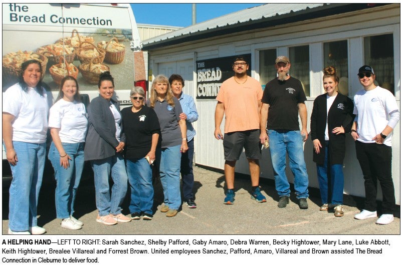 United employees in front of The Bread Connection