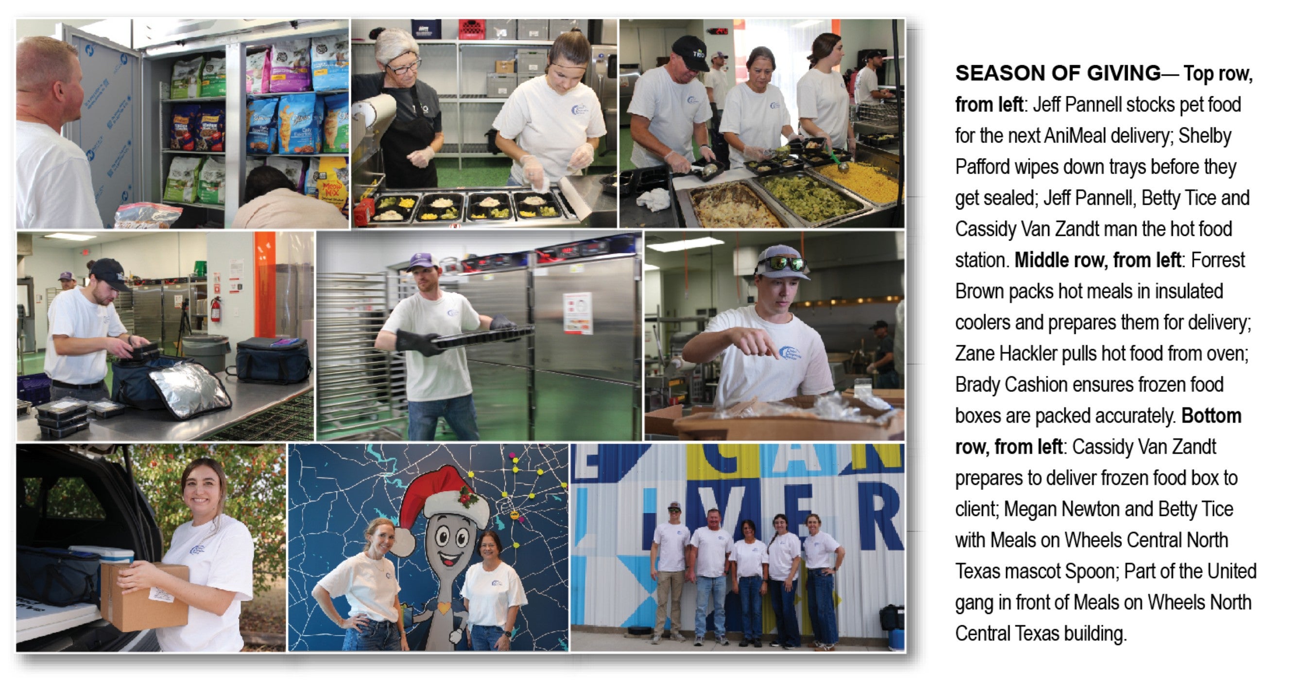 Collage of photos of Meals on Wheels volunteers