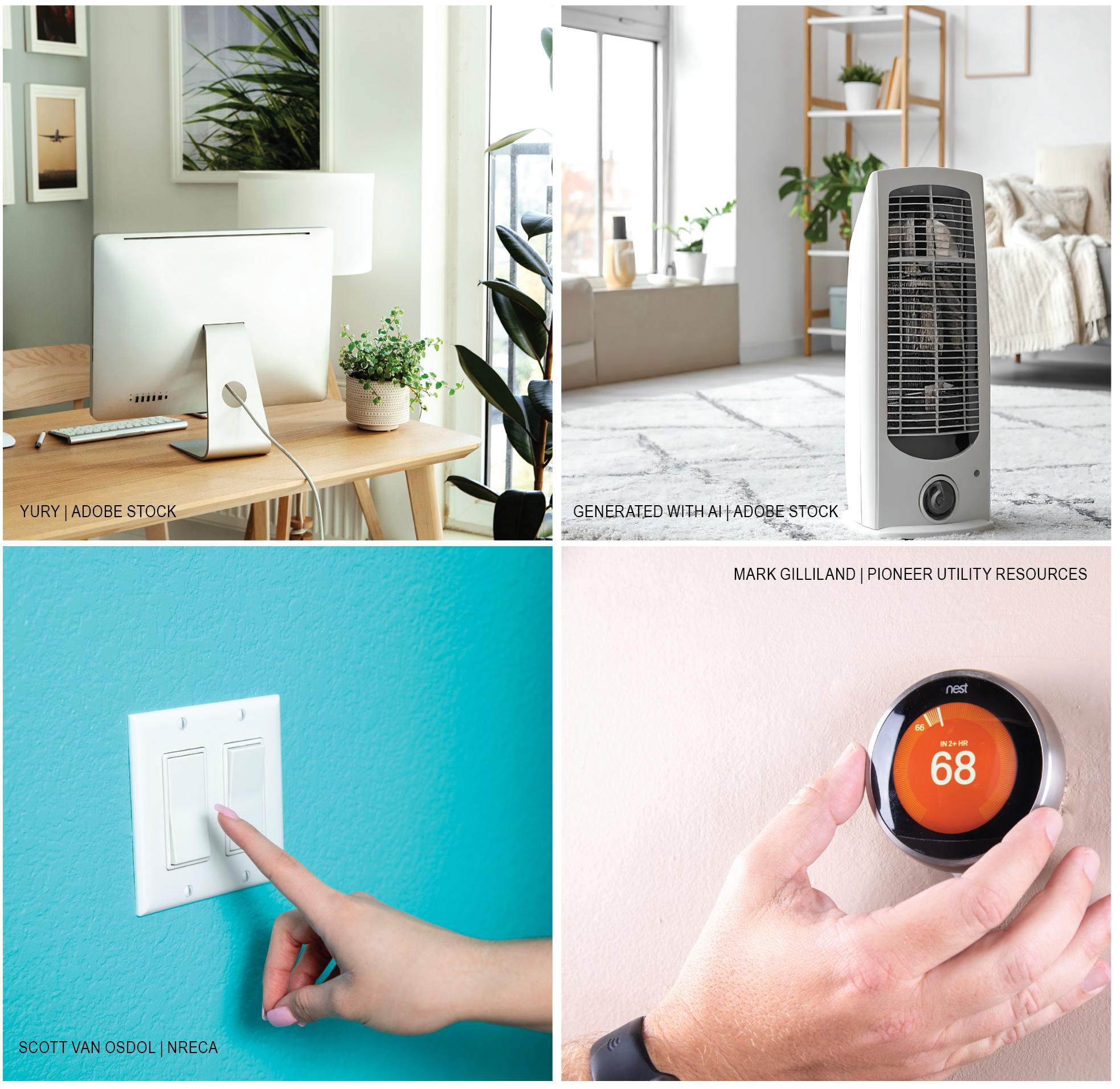 Collage images of energy efficient practices