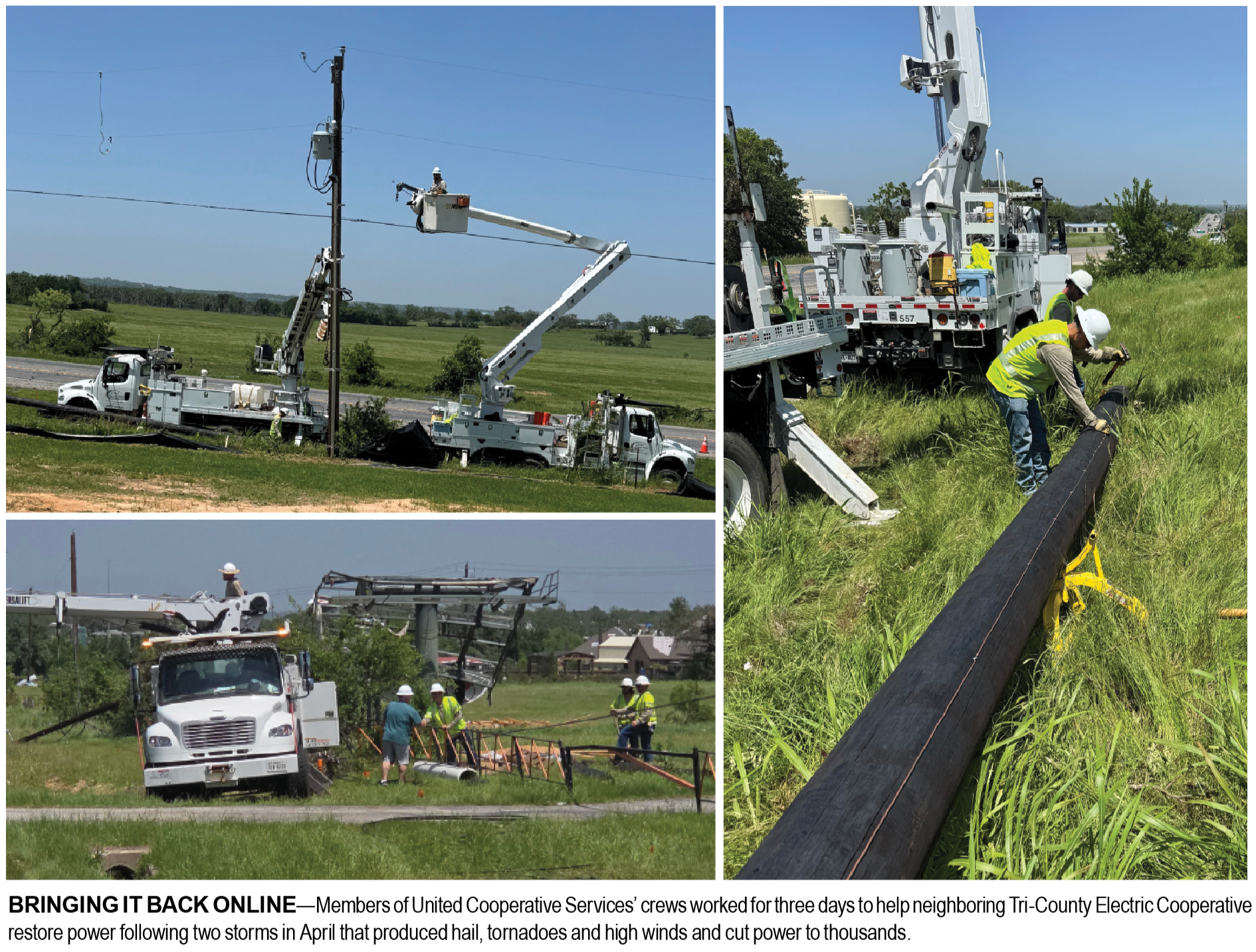 Image of United line crews making repairs