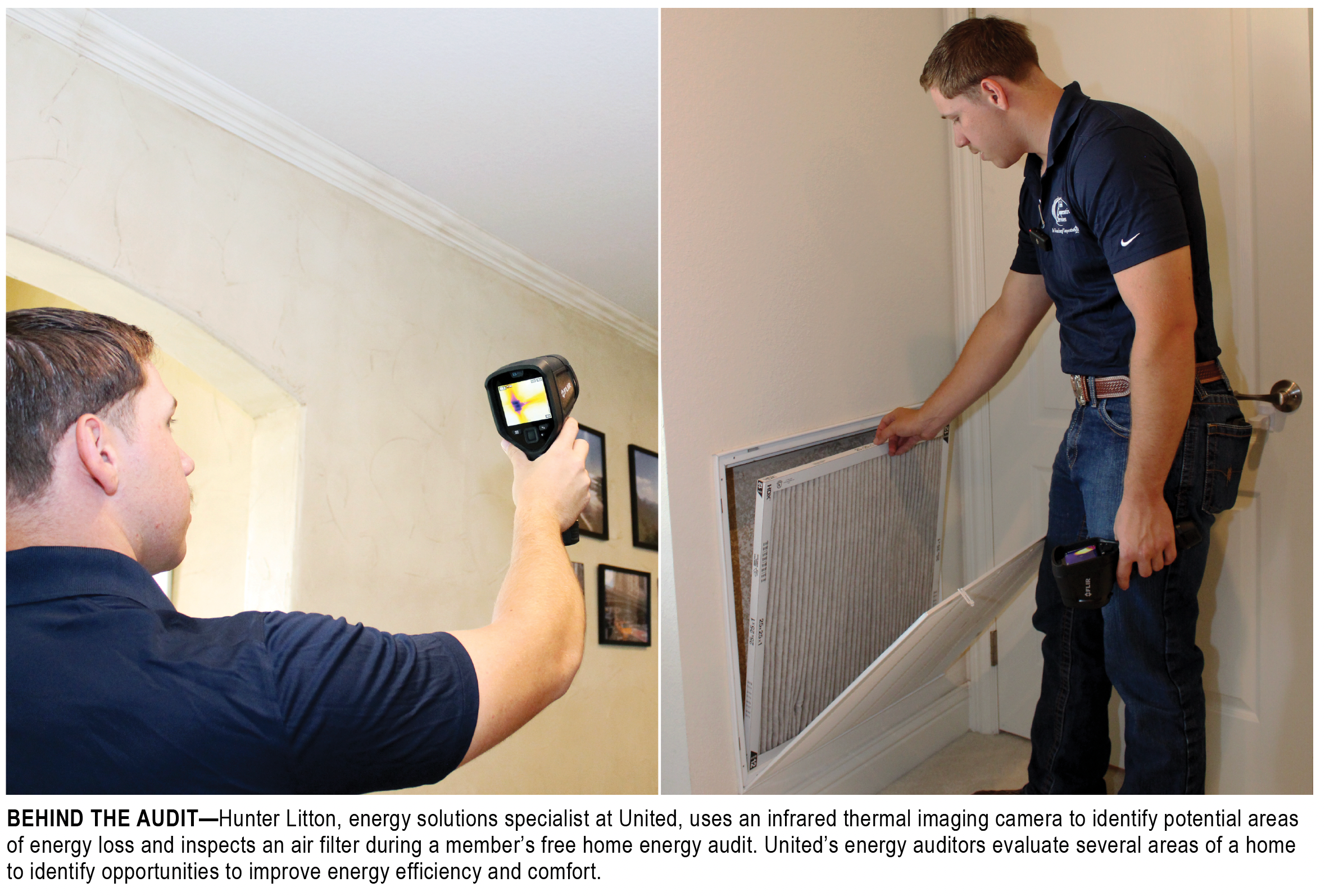Photo of man inspecting a home