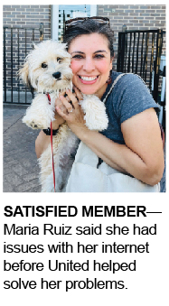 Maria Ruiz is happy with her internet 