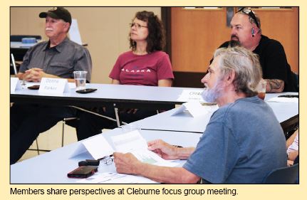 Members share perspectives at Cleburne focus group meeting