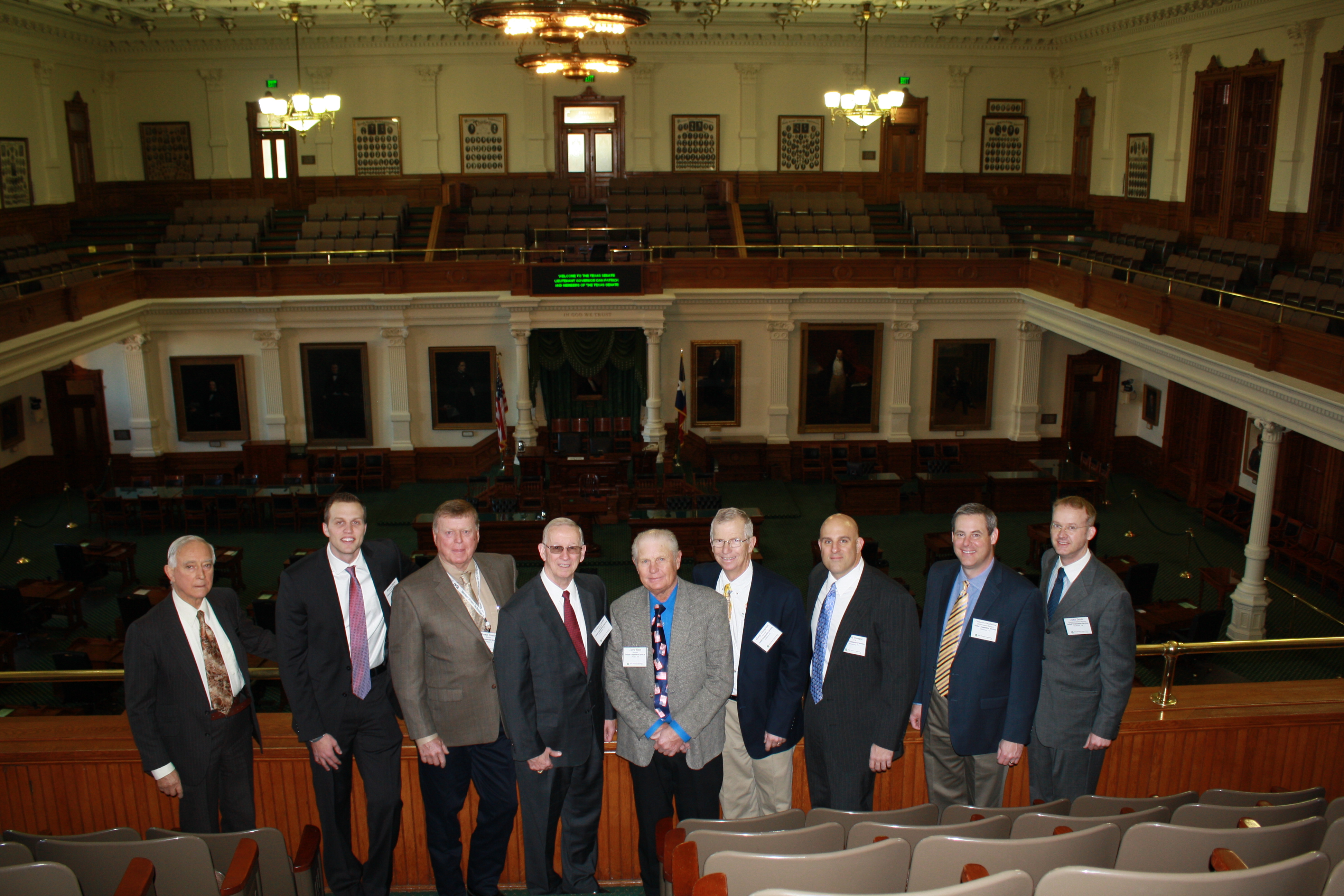 United leadership in Austin at the Capitol building's senate chambers.