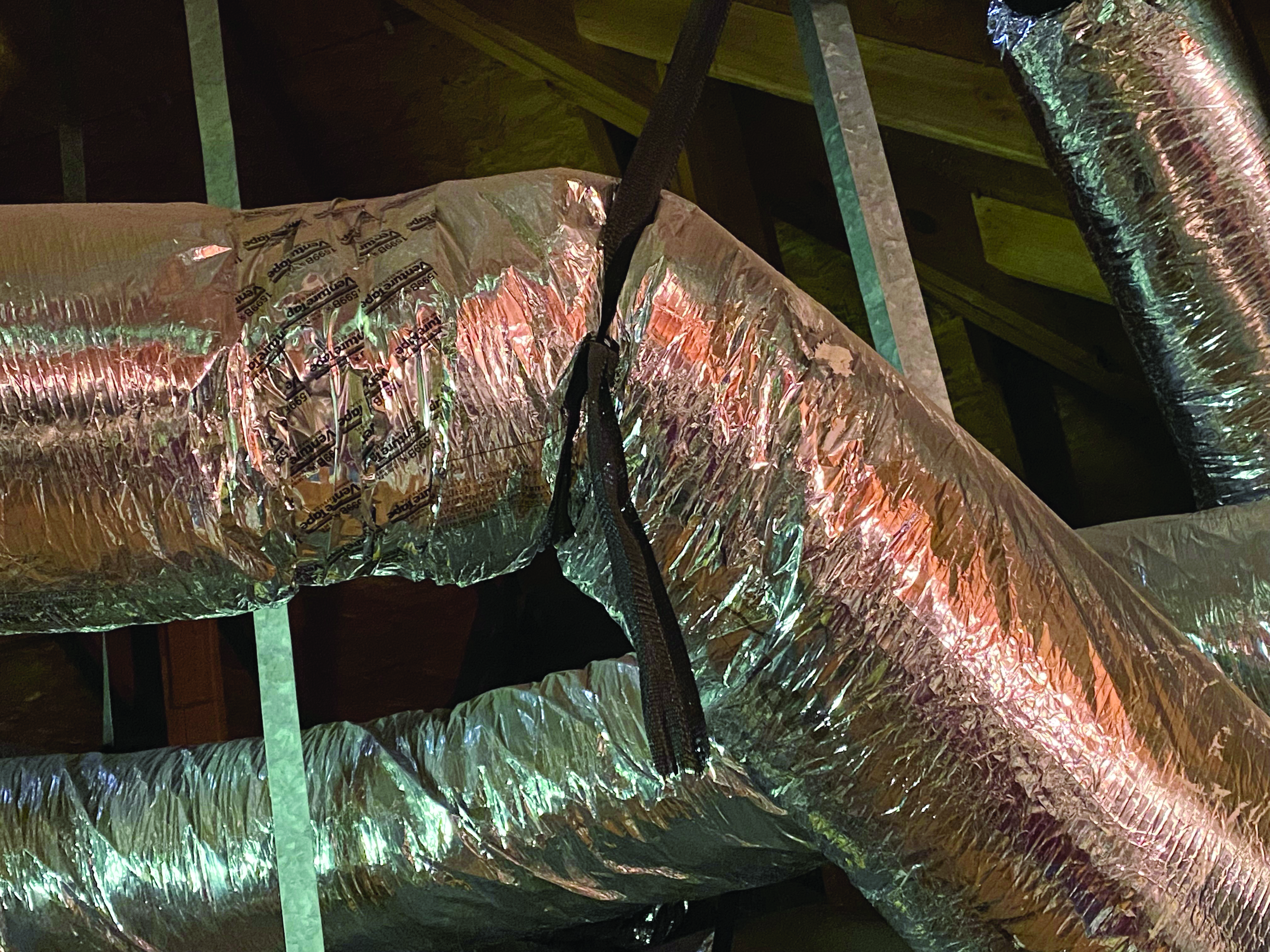 Kinked AC ductwork