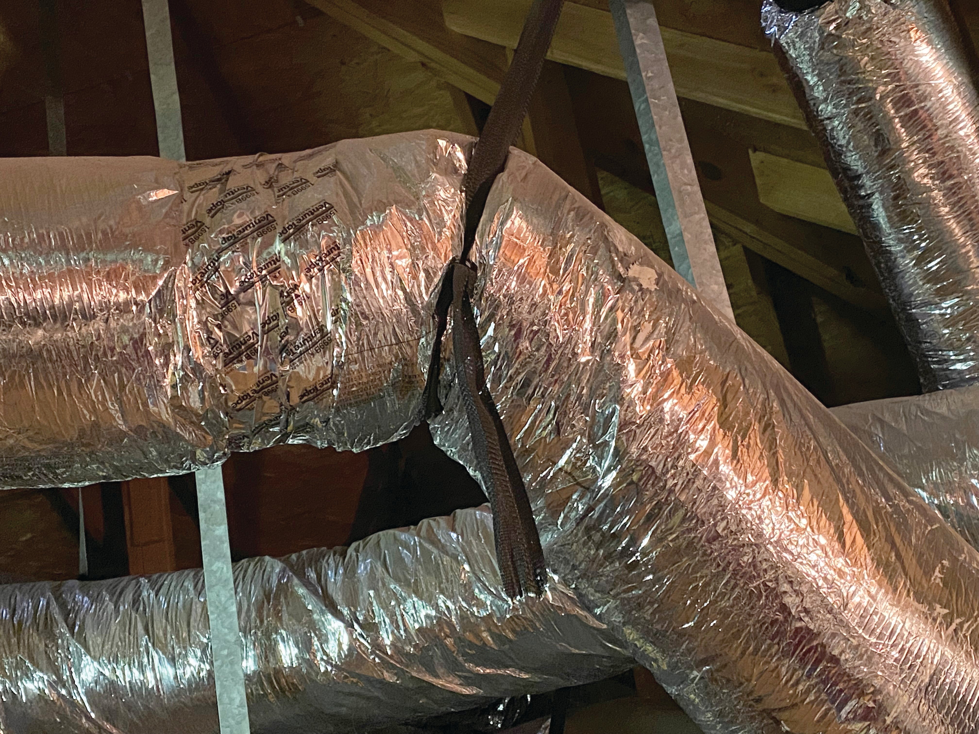 Kinked AC ductwork