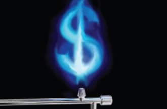High Natural Gas Price dollar sign graphic
