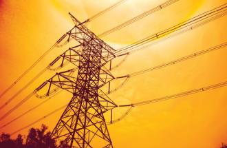 Transmission lines in summer
