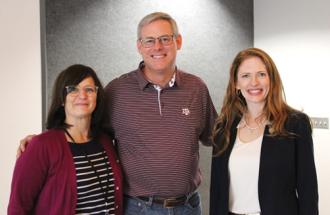 Julia Harvey and United CEO Cameron Smallwood with Representative Shelby Slawson