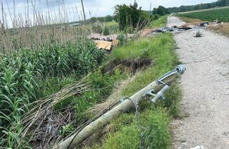 Downed pole.