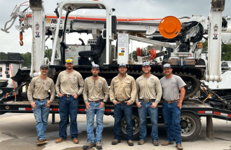 United line crew heads to Heart of Texas Co-op. 