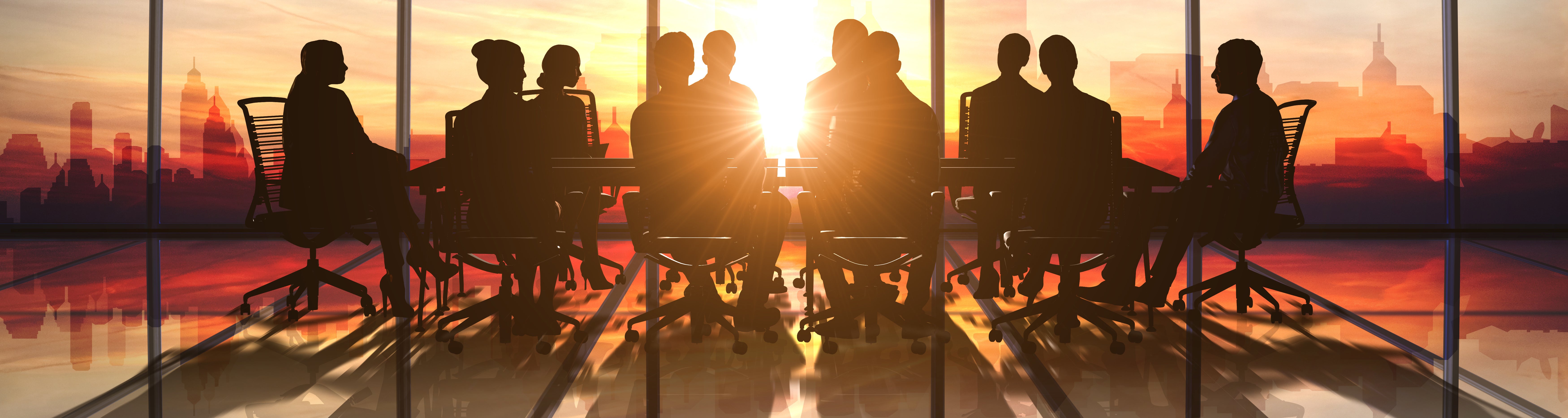Board table meeting